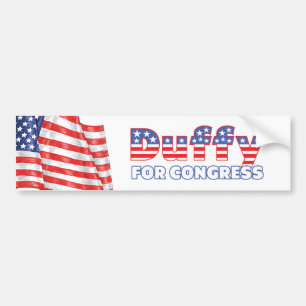 Duffy voor de Amerikaanse vlag van het Congres Pat Bumpersticker
