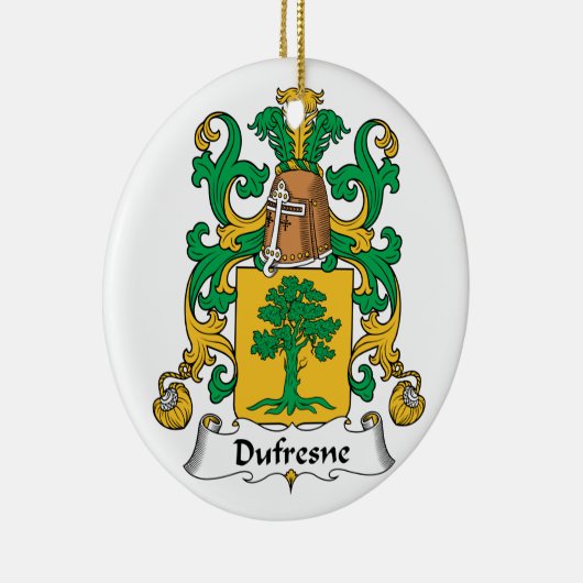 Dufresne Family Crest Keramisch Ornament (Rechts)