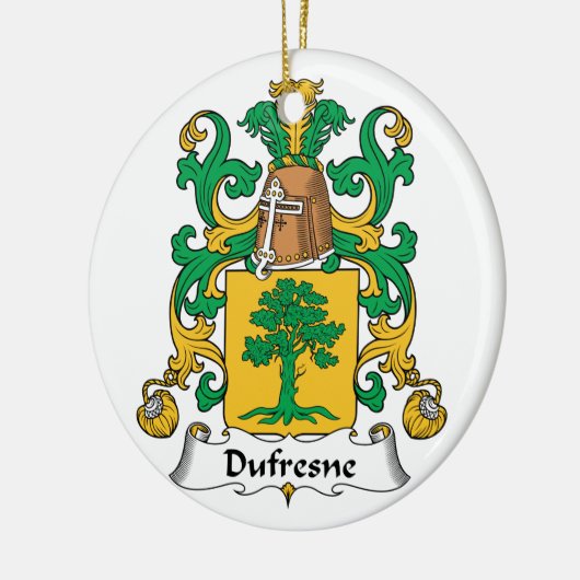 Dufresne Family Crest Keramisch Ornament (Links)