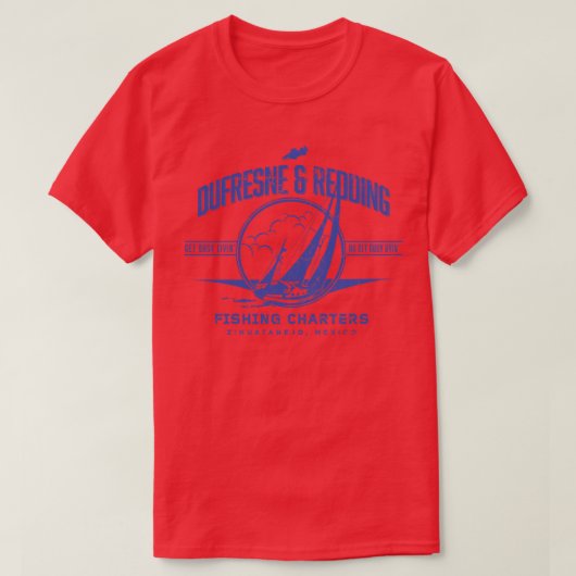 Dufresne Redding Vist Charters T-shirt (Design voorkant)