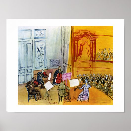 DUFY HET QUINTET MET RODE CELLO 11x14 Poster (Voorkant)