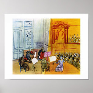DUFY HET QUINTET MET RODE CELLO 11x14 Poster