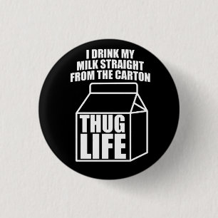 Dug Life Milk Carton (donker) Ronde Button 3,2 Cm