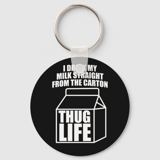 Dug Life Milk Carton (donker) Sleutelhanger (Voorkant)