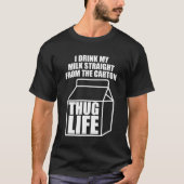 Dug Life Milk Carton (donker) T-shirt (Voorkant)
