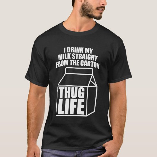 Dug Life Milk Carton (donker) T-shirt (Voorkant)