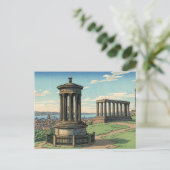 Dugald Stewart Monument on Calton Hill Briefkaart (Staand voorkant)