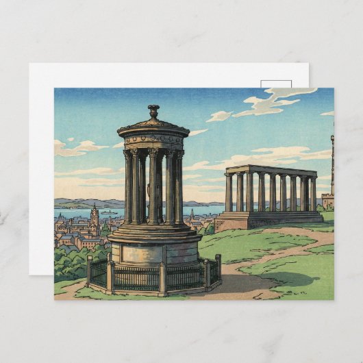 Dugald Stewart Monument on Calton Hill Briefkaart (Voorkant / Achterkant)