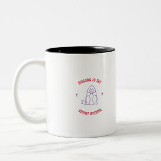 dugong is mijn geestesdier tweekleurige koffiemok