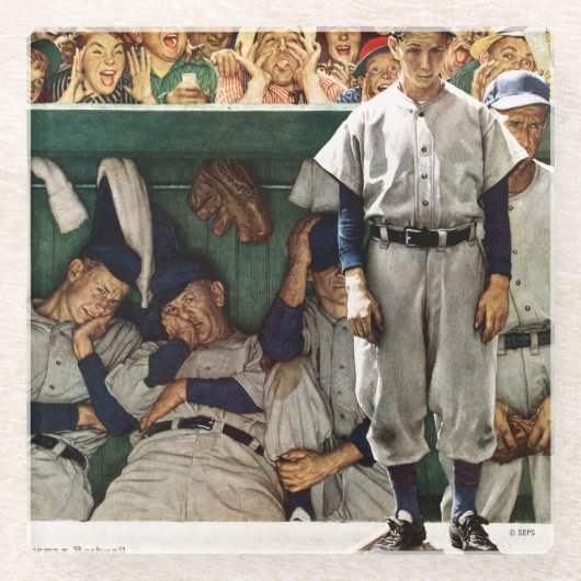 Dugout Glazen Onderzetter (Voorkant)