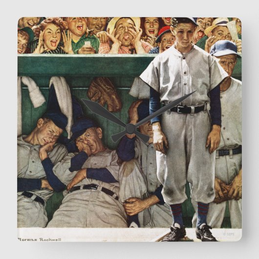 Dugout Vierkante Klok (Voorkant)