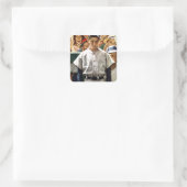 Dugout Vierkante Sticker (Tas)