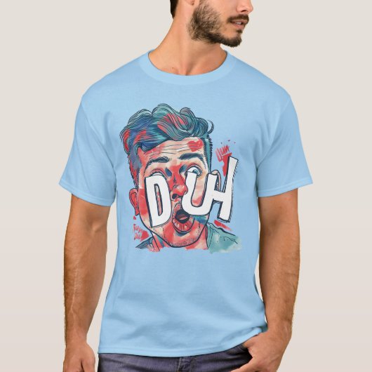 DUH Comic Pop Art T-shirt – Retro Fun Grafische Te (Voorkant)
