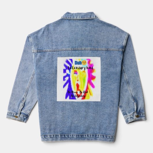DUH😏 LK Denim – Bold Attitude Tijdloze Stijl Jacket (Achterkant)
