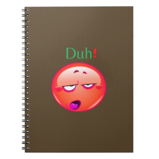 Duh Notitieboek, Duh emoji Face response Notitiebo Notitieboek (Voorkant)