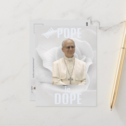 Duh Pope is Dope Postcard Briefkaart (Voorkant / Achterkant in situ)