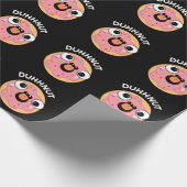 Duhh-nut Funny Gekke Donut Pun Dark BG Cadeaupapier (Hoek)