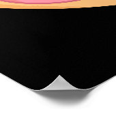 Duhh-nut Funny Gekke Donut Pun Dark BG Poster (Hoek)