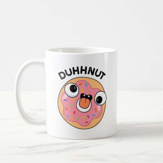 Duhh-nut Funny Gekke Donut Pun Koffiemok (Links)