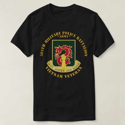DUI 504e Militaire Politiebataljon wo SVC Lint T-shirt (Design voorkant)
