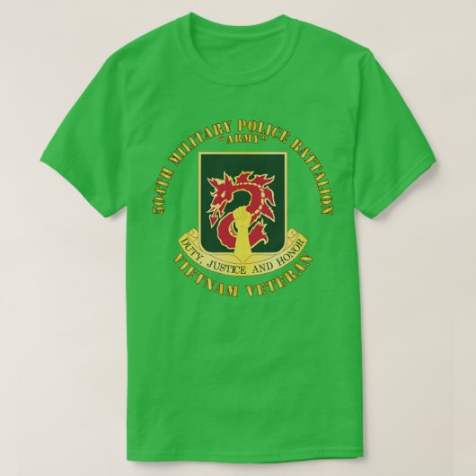 DUI 504e Militaire Politiebataljon wo SVC Lint T-shirt (Design voorkant)