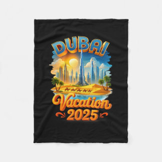 Dui Vakantie Skyline Zonsondergang Woestijn En Kam Fleece Deken