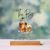  duidelijk Acryl Whiskey Bar teken Bord (Neutraal)