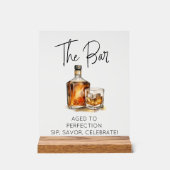 duidelijk Acryl Whiskey Bar teken Bord (Voorkant)