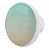 " DUIDELIJK AQUAMARINE CARIBBEAN ZEE EN ZAND " KERAMISCHE KNOP (Rechts)