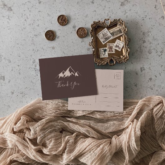 Duidelijk bergland Dank u wel Briefkaart