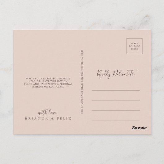 Duidelijk bergland Dank u wel Briefkaart (Achterkant)