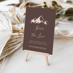 Duidelijk bergland Deel de liefdeshashtag Poster