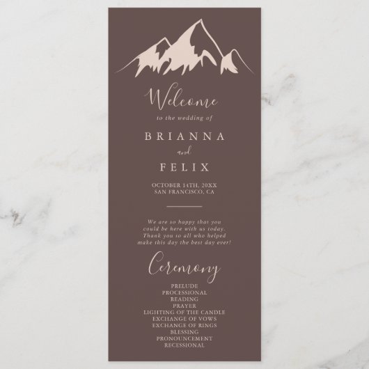 Duidelijk Bergland Weduwprogramma Programmakaart (Voorkant)