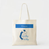 Duidelijk Blauw voel ik Knitty, Oh zo knitty Tote Bag (Voorkant)