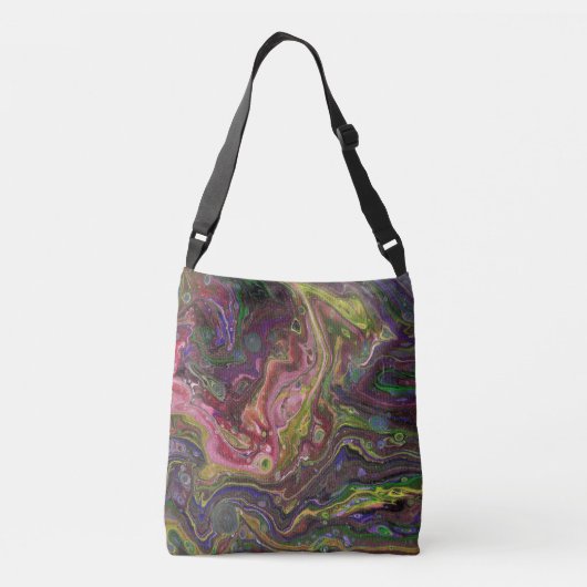Duidelijk Crazy Cool Paisley Abstracte Canvas tas (Achterkant)