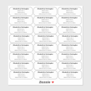 Duidelijk drievoudig regeladres doorzichtig sticker