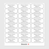Duidelijk drievoudig regeladres transparant sticker (Vel)