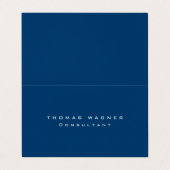 Duidelijk Eenvoudig Blauw Trendy Minimalist Visitekaartje (Buitenkant ongevouwen)