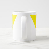 Duidelijk Eenvoudig Helder Geel Wit Minimalist Grote Koffiekop (Achterkant)