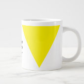 Duidelijk Eenvoudig Helder Geel Wit Minimalist Grote Koffiekop (Rechts)