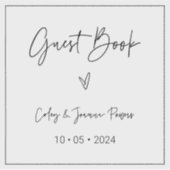 Duidelijk gastenboek Sticker 4 x 4 (Voorkant)