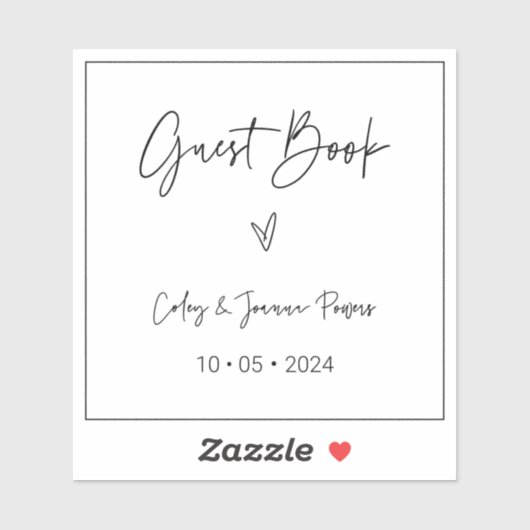 Duidelijk gastenboek Sticker 4 x 4 (Vel)