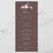 Duidelijk gebergte — landdiner menu (Voorkant)