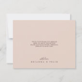 Duidelijk gebergte, landelijk platte bruiloft bedankkaart (Achterkant)