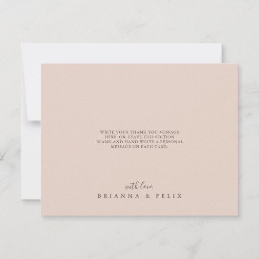 Duidelijk gebergte, landelijk platte bruiloft bedankkaart (Achterkant)