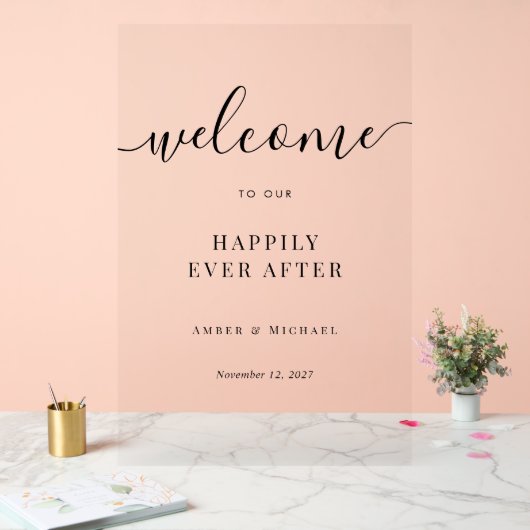 Duidelijk gelukkig ooit na bruiloft acryl teken acryl bord (Huwelijk)