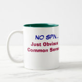 Duidelijk gemeenschappelijk gevoel! tweekleurige koffiemok (Links)