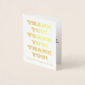 Duidelijk & Gepersonaliseerd "BEDANKT!" Kaart (Voorkant)