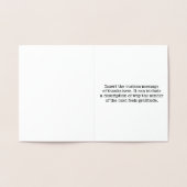 Duidelijk & Gepersonaliseerd "BEDANKT!" Kaart (Binnen)