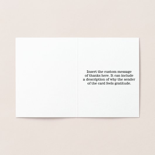 Duidelijk & Gepersonaliseerd "BEDANKT!" Kaart (Binnen)